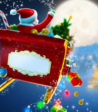 Ho Ho Ho Santa Is Coming Background for iPhone 6