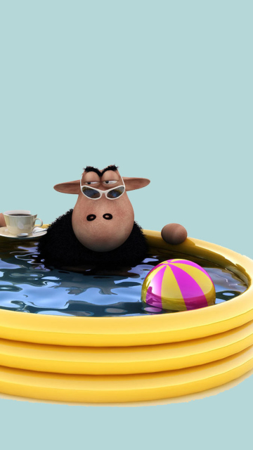 Sheep In Pool wallpaper 360x640