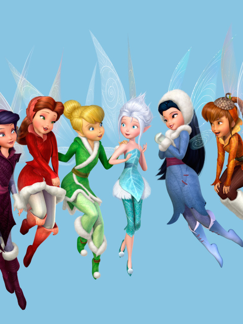 Das Tinkerbell and the Mysterious Winter Woods Wallpaper 480x640