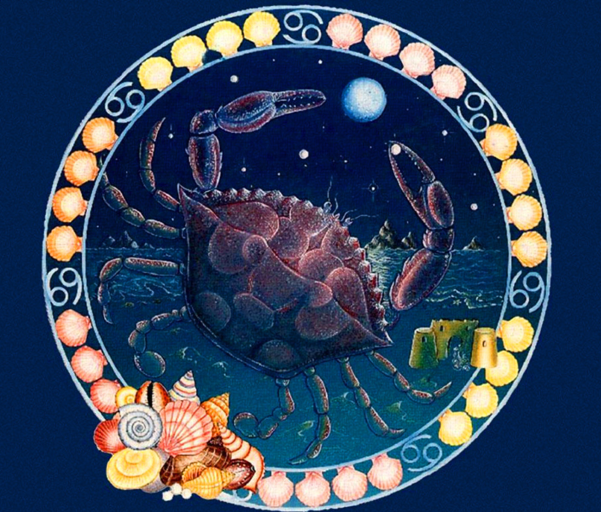 Das Cancer Zodiac Wallpaper 1200x1024