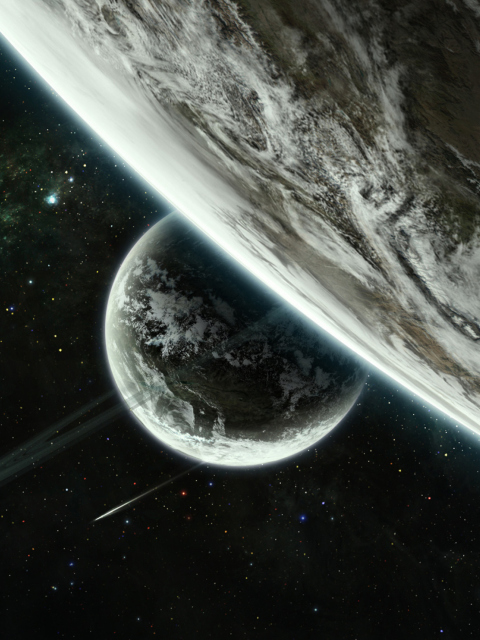 Das Planets And Stars Wallpaper 480x640