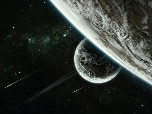Das Planets And Stars Wallpaper 640x480
