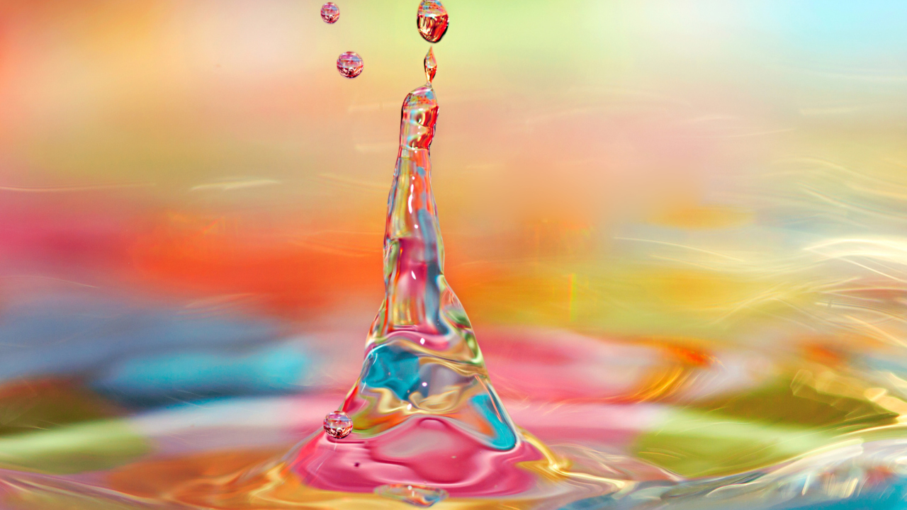 Colorful Drops wallpaper 1280x720