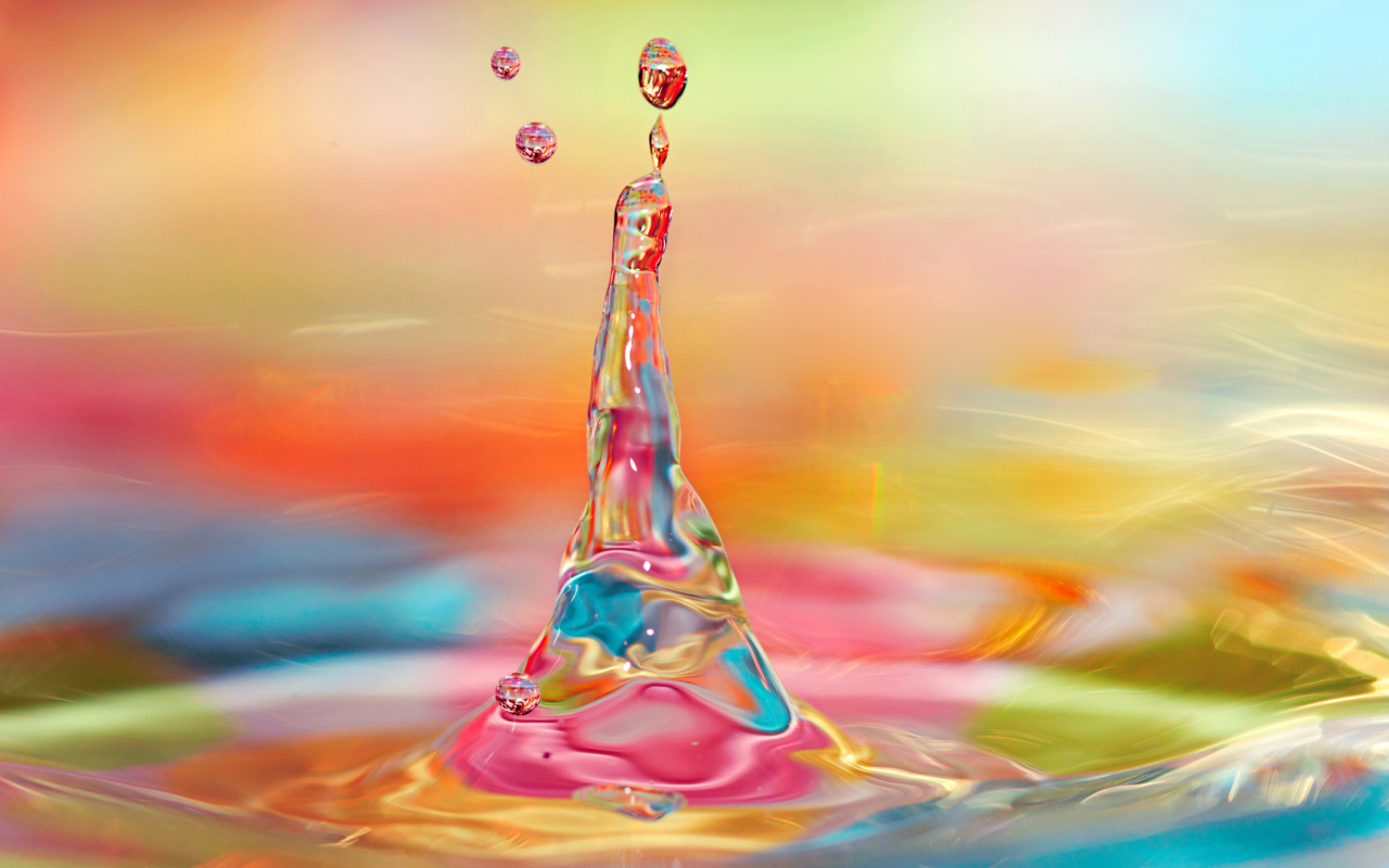 Colorful Drops wallpaper 1280x800