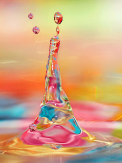 Fondo de pantalla Colorful Drops 240x320