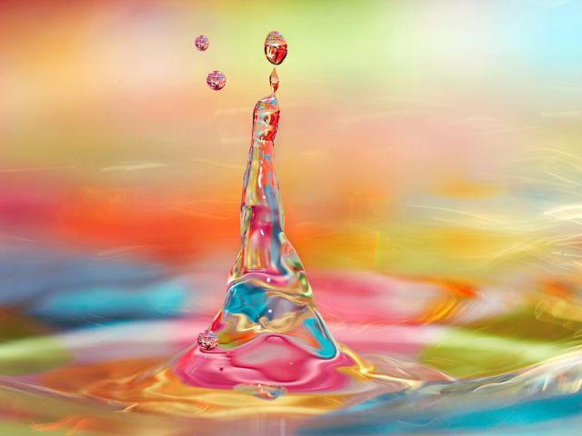 Colorful Drops wallpaper 640x480