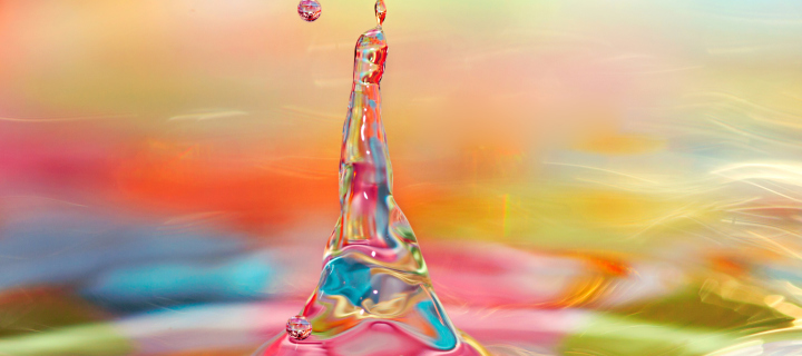 Colorful Drops wallpaper 720x320