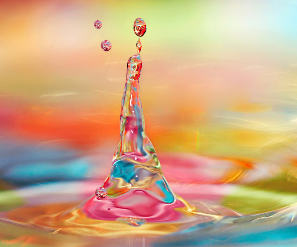 Das Colorful Drops Wallpaper 960x800