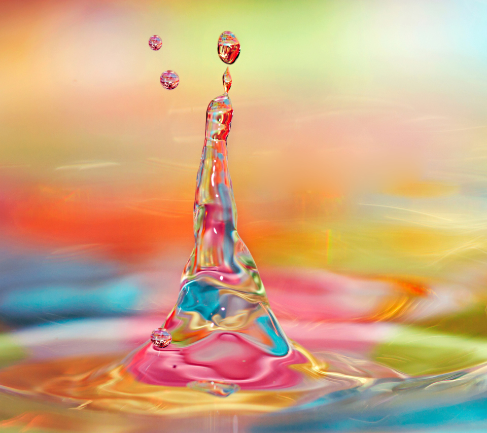 Das Colorful Drops Wallpaper 960x854