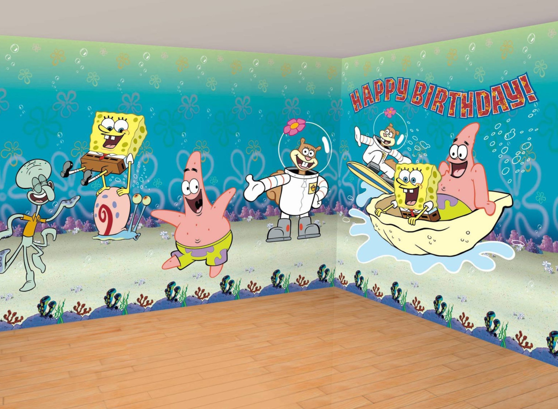 Das Spongebob Happy Birthday Wallpaper 1920x1408
