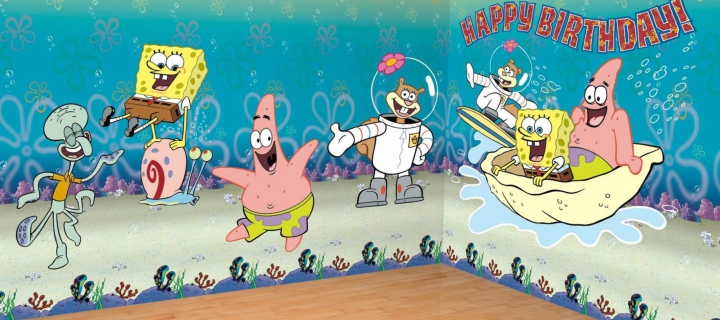 Das Spongebob Happy Birthday Wallpaper 720x320