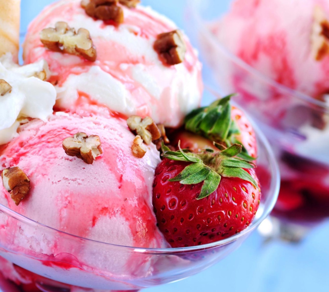 Strawberry Ice-Cream wallpaper 1080x960