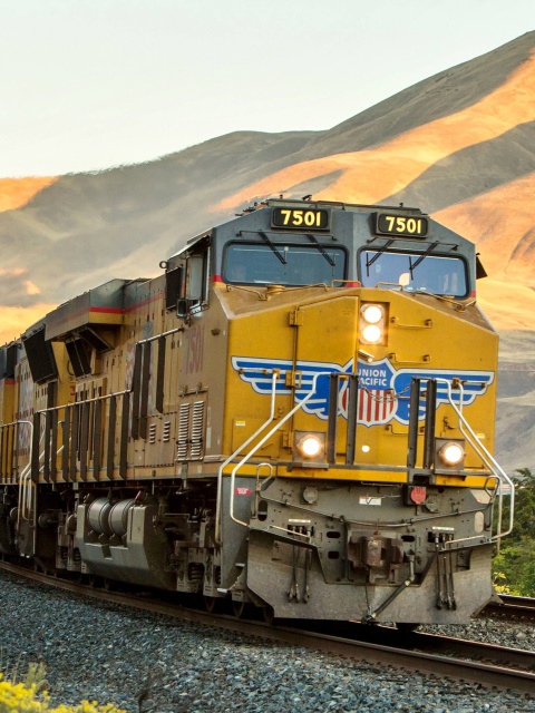 Fondo de pantalla Union Pacific Train 480x640