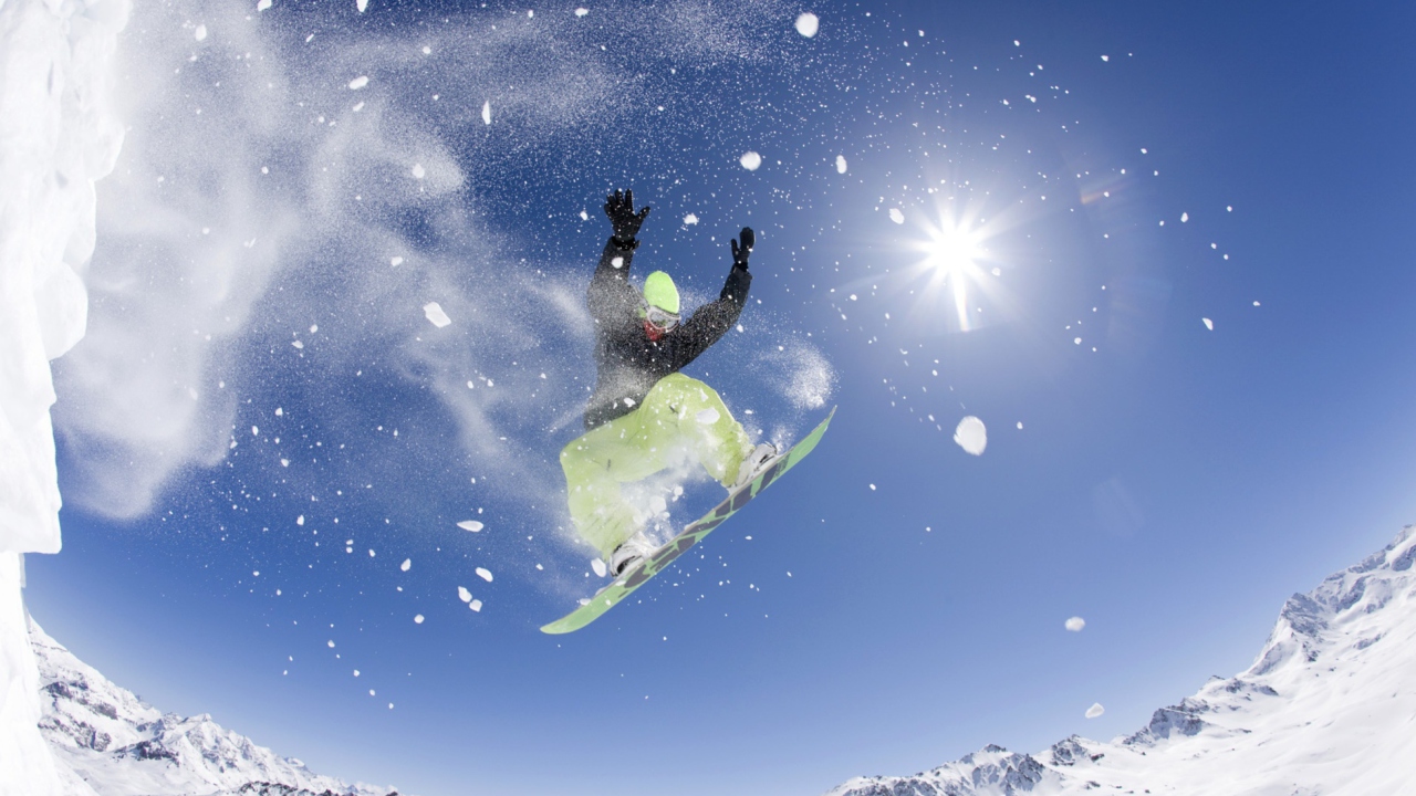 Fondo de pantalla Snowboarding 1280x720
