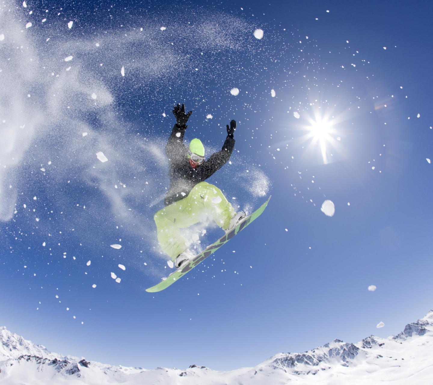Das Snowboarding Wallpaper 1440x1280