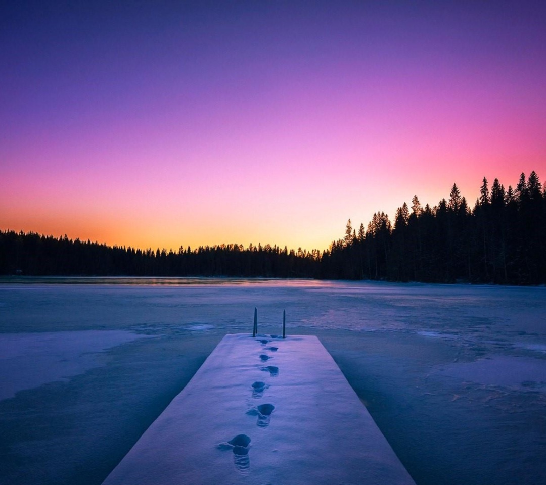 Winter Lake wallpaper 1080x960