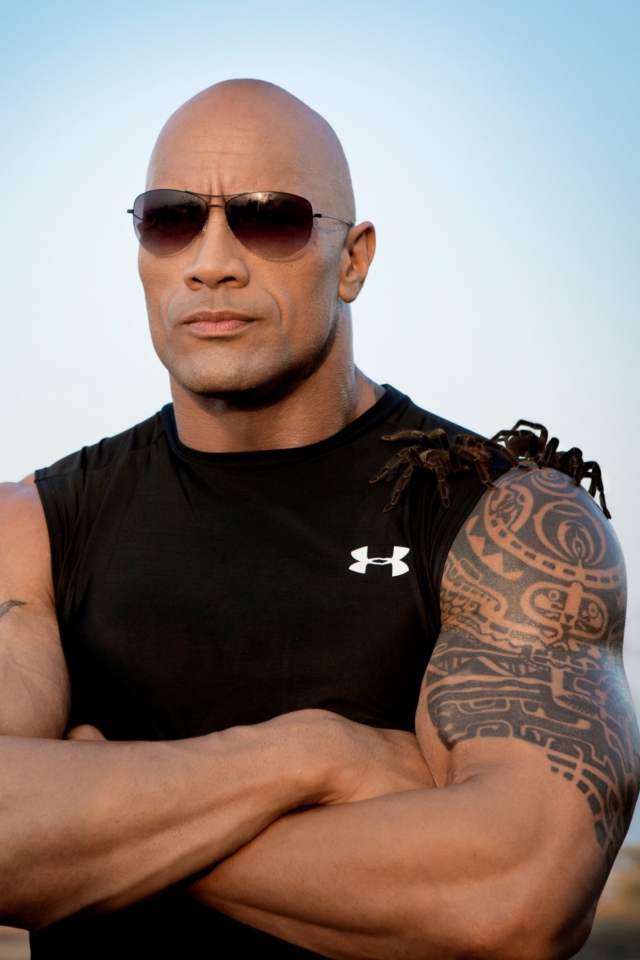 Fondo de pantalla Dwayne Johnson 640x960