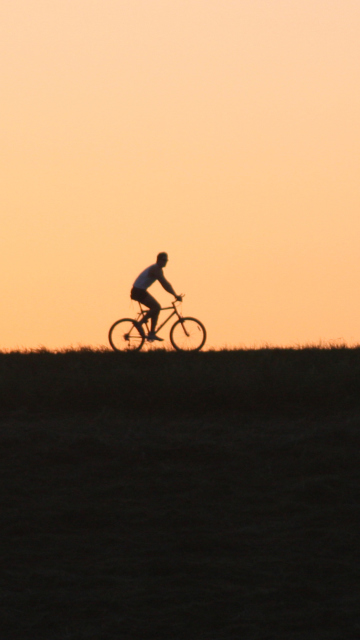 Обои Bicycle Ride In Field 360x640