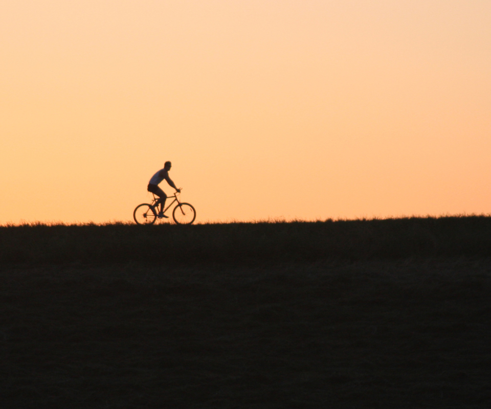 Bicycle Ride In Field wallpaper 960x800