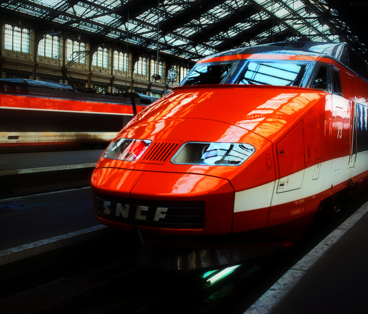 Das Orange High Speed Train Wallpaper 1200x1024