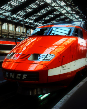 Orange High Speed Train screenshot #1 176x220