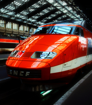 Orange High Speed Train Wallpaper for Nokia C1-01