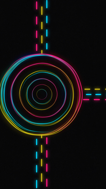 Fondo de pantalla Hypnotic Neon Lights 360x640