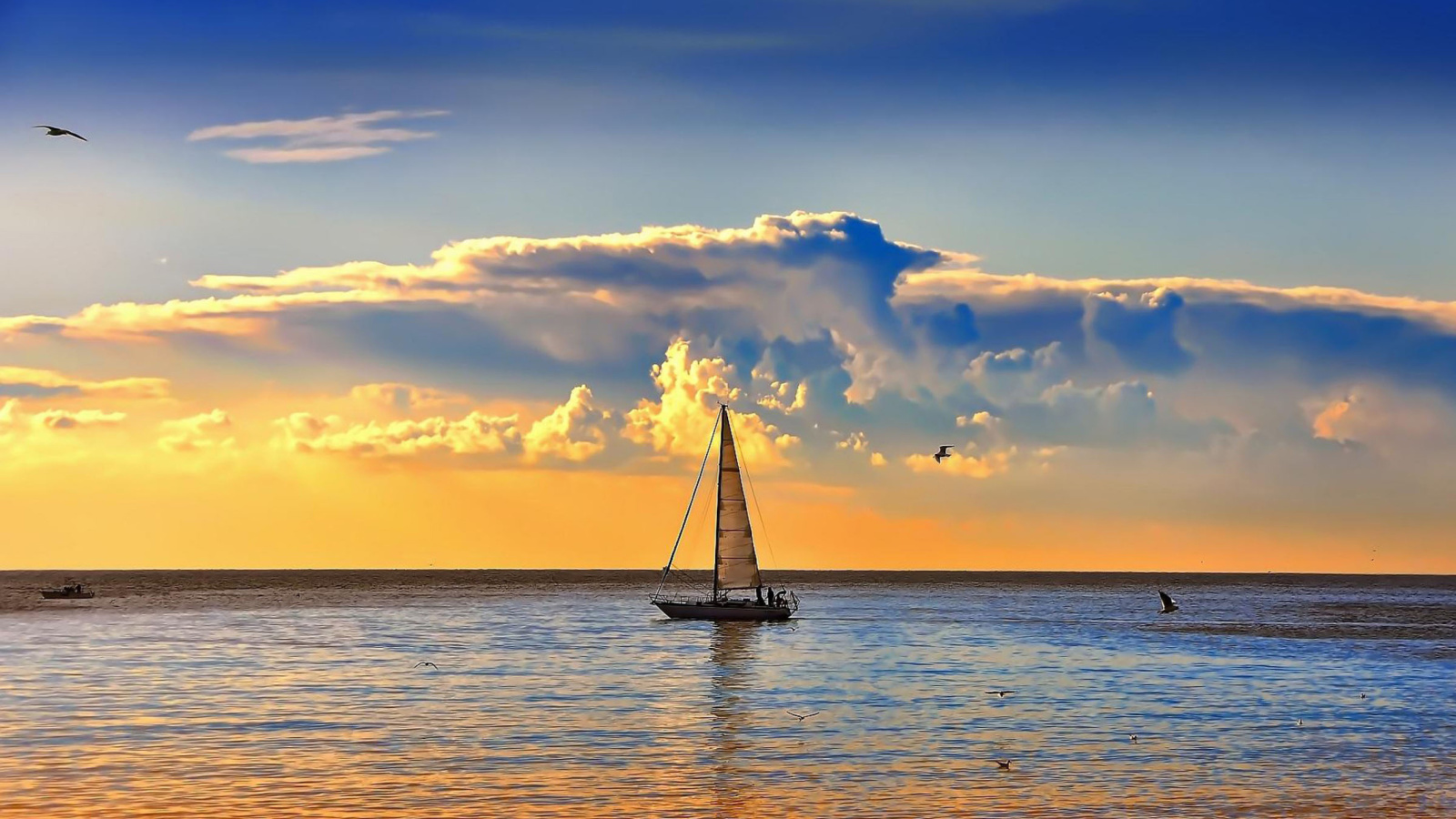 Обои Sailboat In Slovenia 1600x900