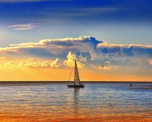 Sailboat In Slovenia wallpaper 220x176