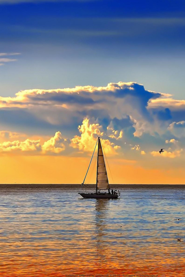 Fondo de pantalla Sailboat In Slovenia 640x960