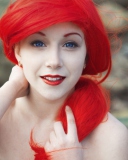 Das Super Bright Red Hair Wallpaper 128x160