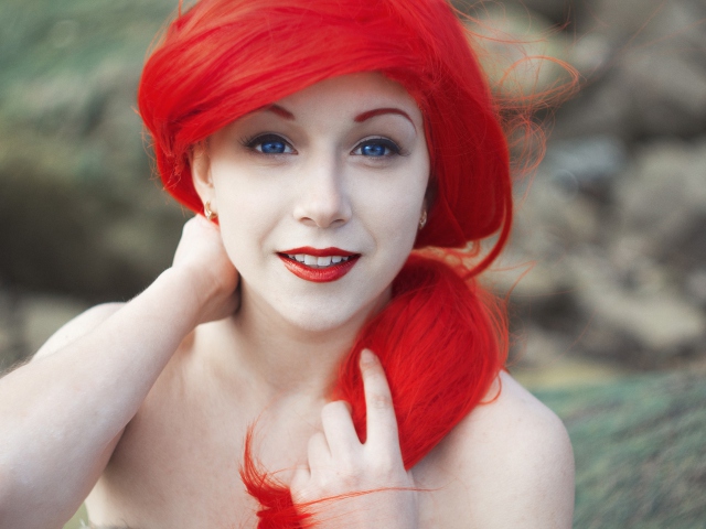 Das Super Bright Red Hair Wallpaper 640x480