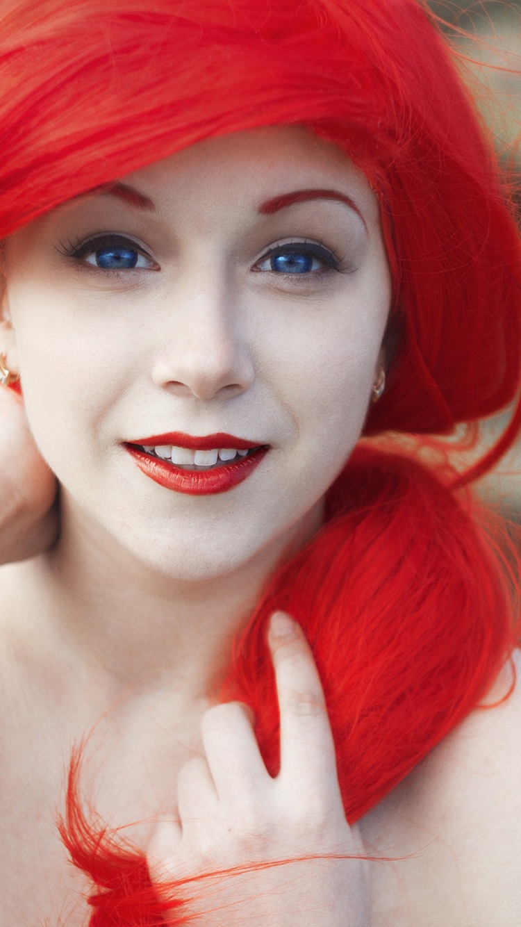 Das Super Bright Red Hair Wallpaper 750x1334