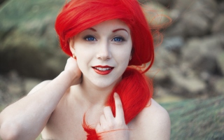 Free Super Bright Red Hair Picture for Android, iPhone and iPad