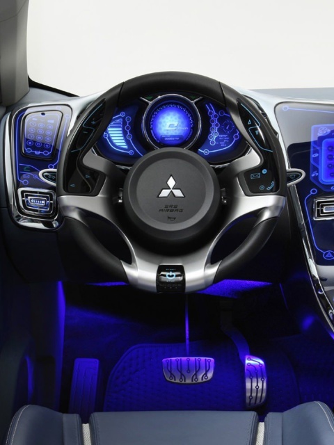 Fondo de pantalla Mitsubishi Interior Tuning 480x640