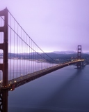 Fondo de pantalla Fog Surround Golden Gate 128x160