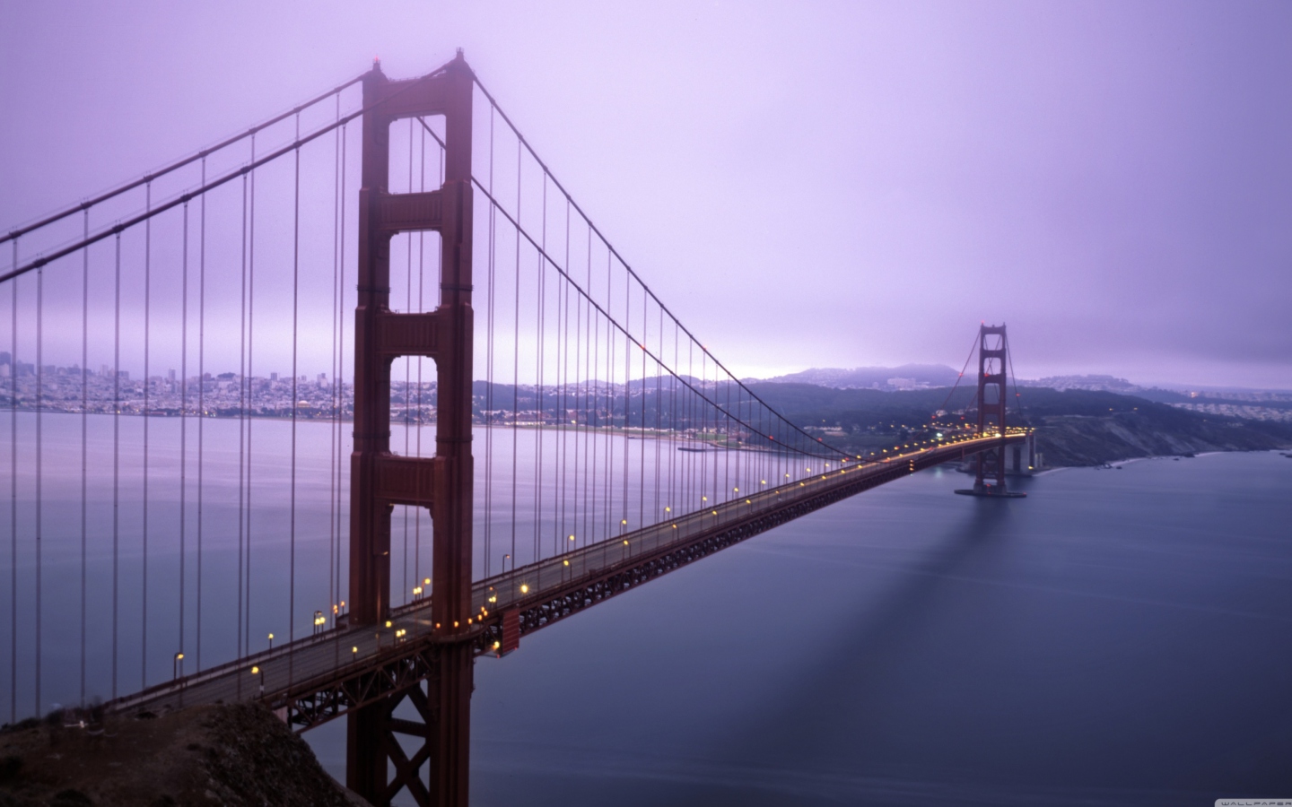 Fondo de pantalla Fog Surround Golden Gate 1440x900