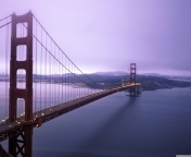 Fondo de pantalla Fog Surround Golden Gate 176x144