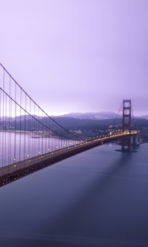 Fog Surround Golden Gate wallpaper 480x800