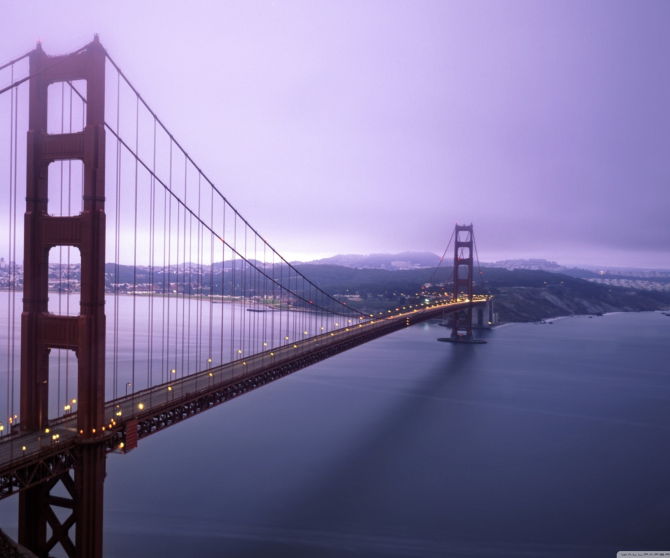Fondo de pantalla Fog Surround Golden Gate 960x800