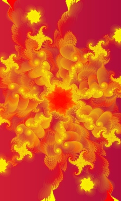 Sfondi Yellow Fractals 240x400