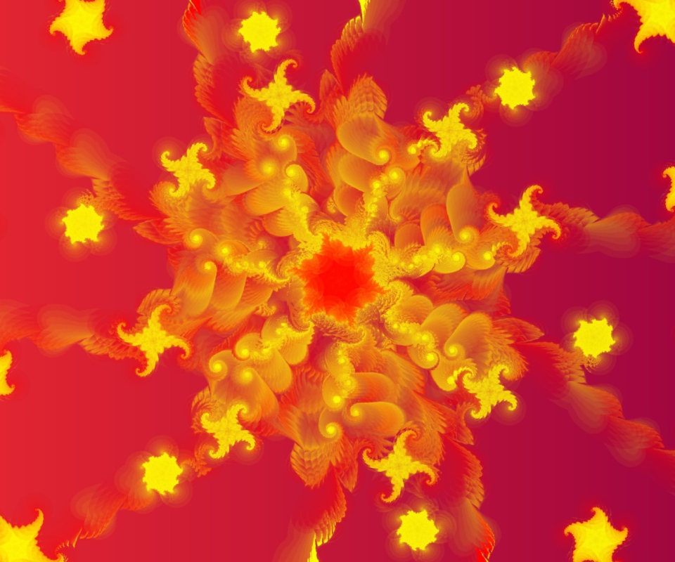 Sfondi Yellow Fractals 960x800