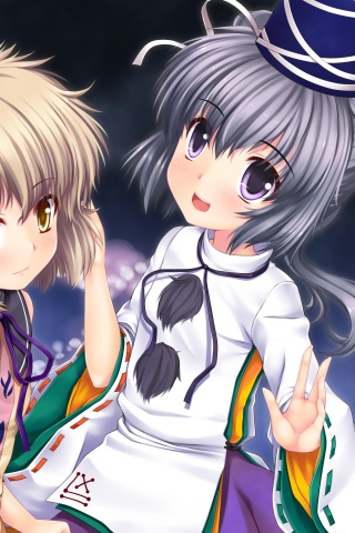 Mononobe no Futo from Touhou Project wallpaper 320x480