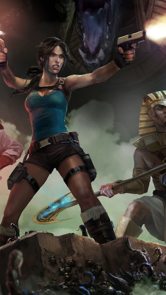Lara Croft & Temple Of Osiris wallpaper 640x1136