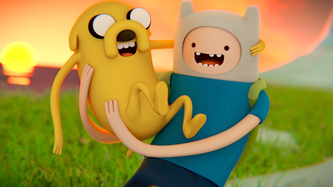 Fondo de pantalla Adventure Time - Finn And Jake 1366x768
