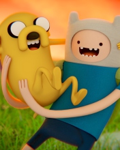 Обои Adventure Time - Finn And Jake 176x220
