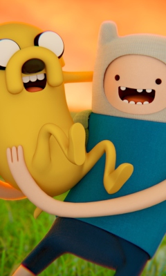 Обои Adventure Time - Finn And Jake 240x400