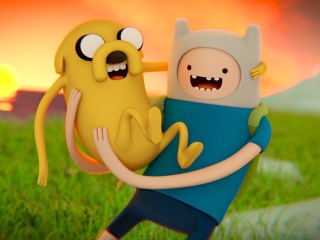 Обои Adventure Time - Finn And Jake 320x240