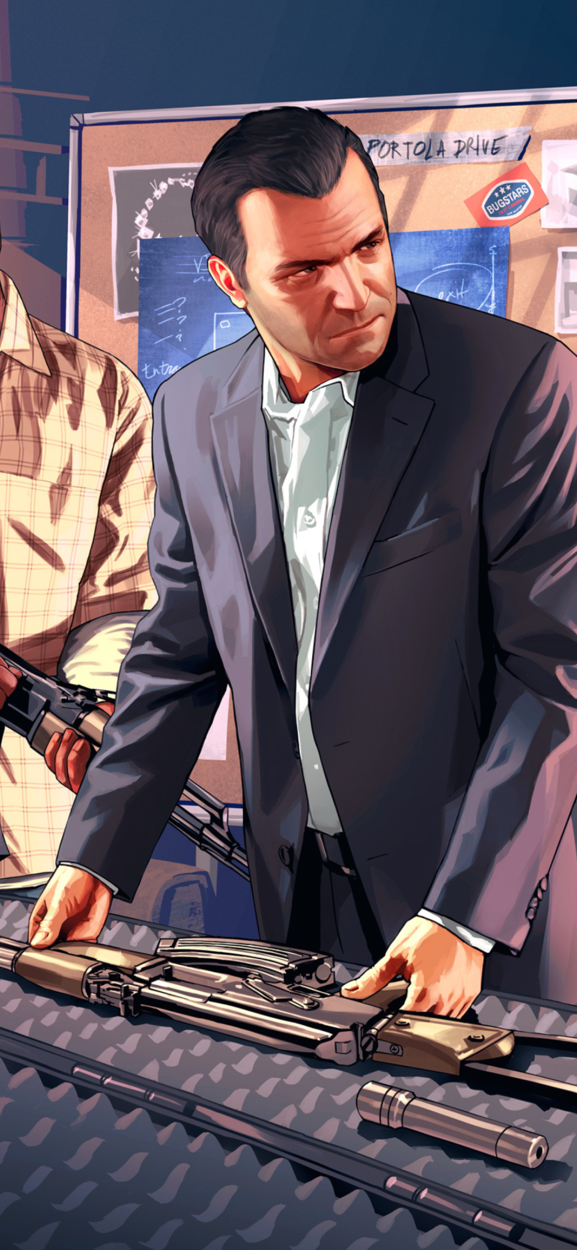 Grand Theft Auto V, Mike Franklin wallpaper 1170x2532
