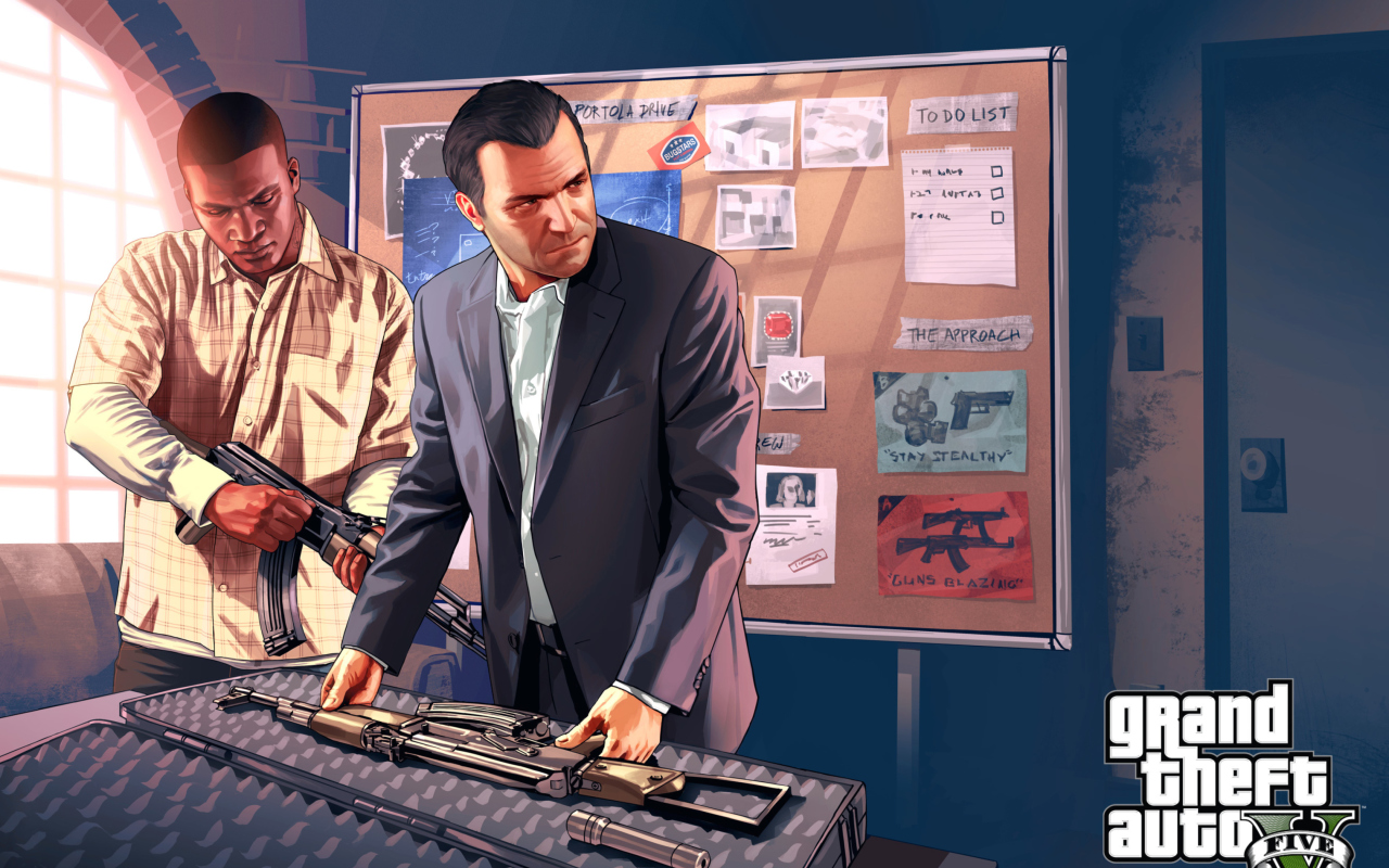 Das Grand Theft Auto V, Mike Franklin Wallpaper 1280x800